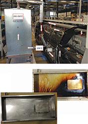 Figure 5. Residues from gas filtration vs. catalyst after 20 kg of solder paste was used (the catalyst produced the cleaner results).